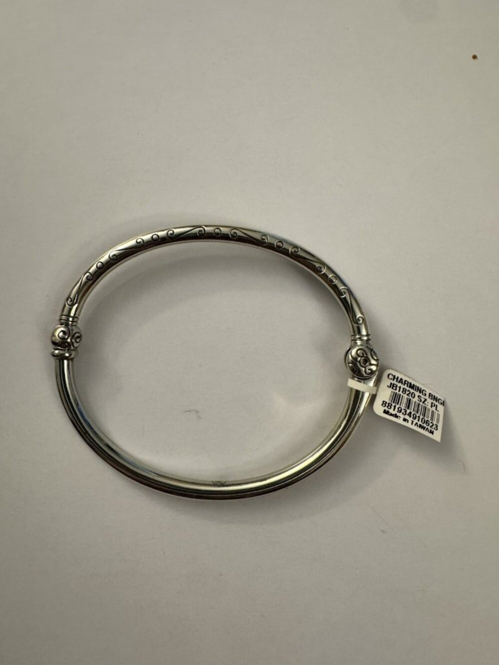 New Brighton Charming Bangle Silver Toned Bracelet J11